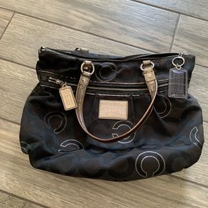 Coach Poppy Black and Gold Purse